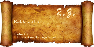 Rakk Zita névjegykártya